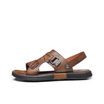 LAORENTOU Beach Sandals Men Black