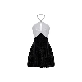 OZLANA Heart Of The Waves Series Sleeveless Dress Women's Black