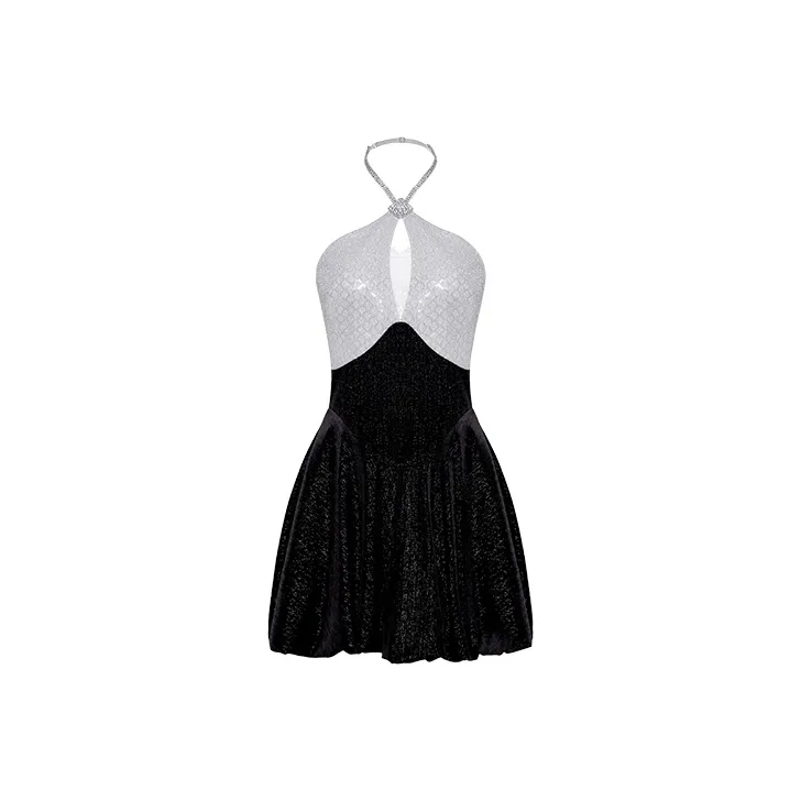 OZLANA Heart Of The Waves Series Sleeveless Dress Women's Black-0