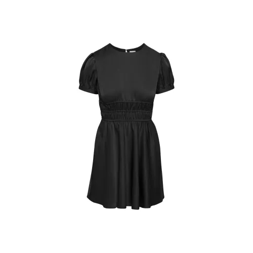 ARITZIA FW24 Sunday Best Anderson Satin Dress Short-Sleeved Dresses Women's BLACK/Black