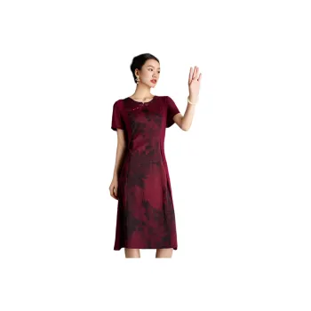 Mylan Short-Sleeved Dresses Women's Red Flower
