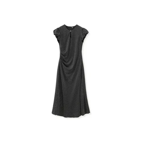 CHARM PICK Short Sleeved Dresses Women's Black