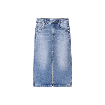 Miss Sixty Denim Long Skirt Women's Dark Blue
