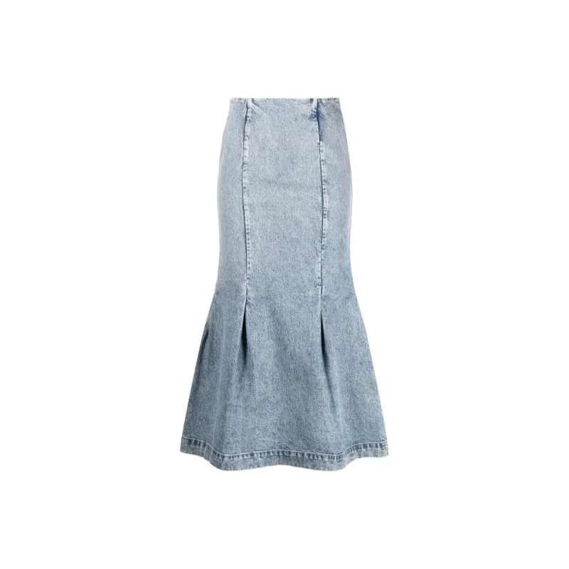 KHAITE Levine Denim Skirt-0