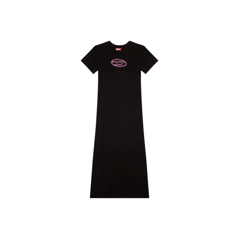 DIESEL Short Sleeved Dresses Women's Black/Pink-0