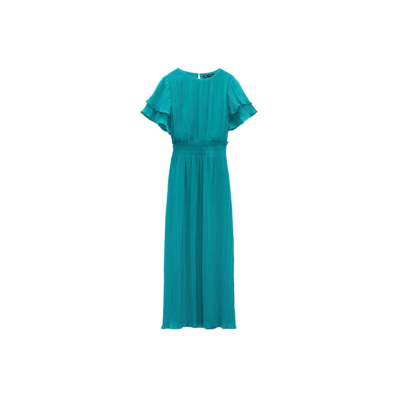 ZARA Short-Sleeved Dresses Women's Turquoise-0