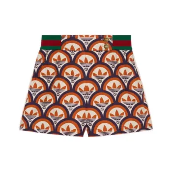 GUCCI X Adidas Cotton Shorts Orange