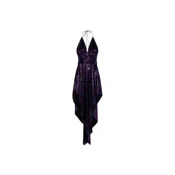 Alexandre Vauthier Sequin Embellished Halterneck Backless Dress