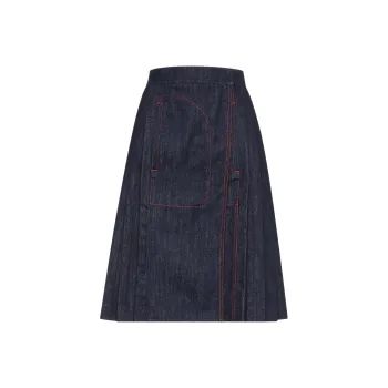 Ferragamo Denim Long Skirts Women's Blue
