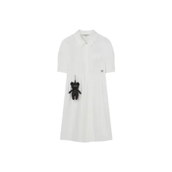 Teenie Weenie Short Sleeved Dresses Women's Ivory White
