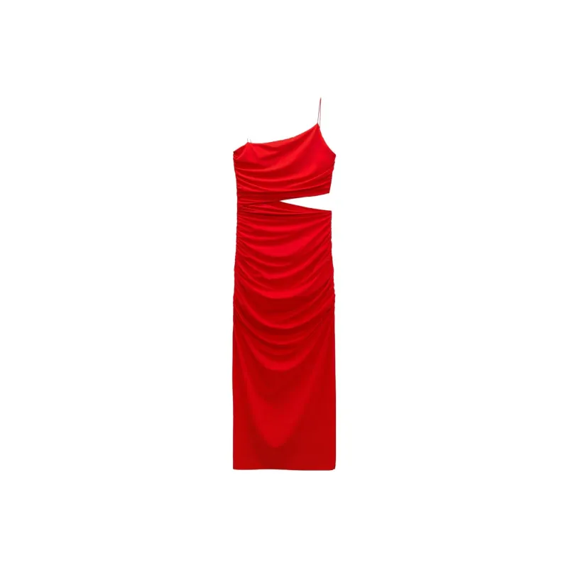 ZARA Sleeveless Dresses Women's Red-0