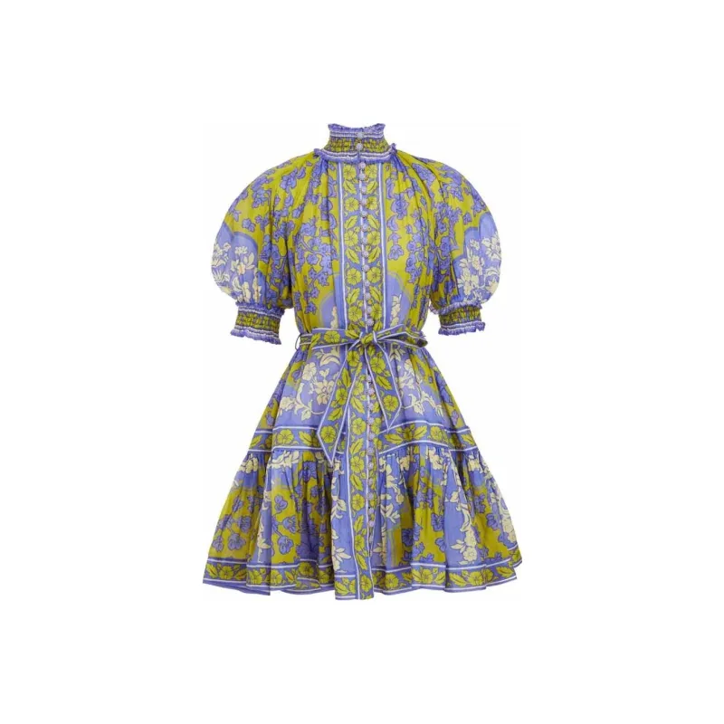 Zimmermann Raie Lantern Floral print Minidress-0