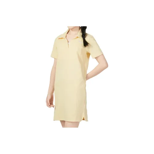 PUMA Short Sleeved Dress Women's Yellow
