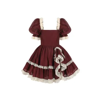 Selkie Short Sleeved Dresses Women's Burgundy