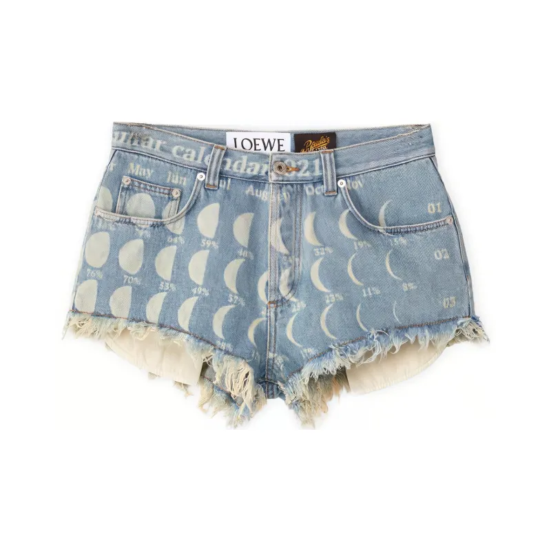 LOEWE Moon Calendar Shorts 'Blue'-0