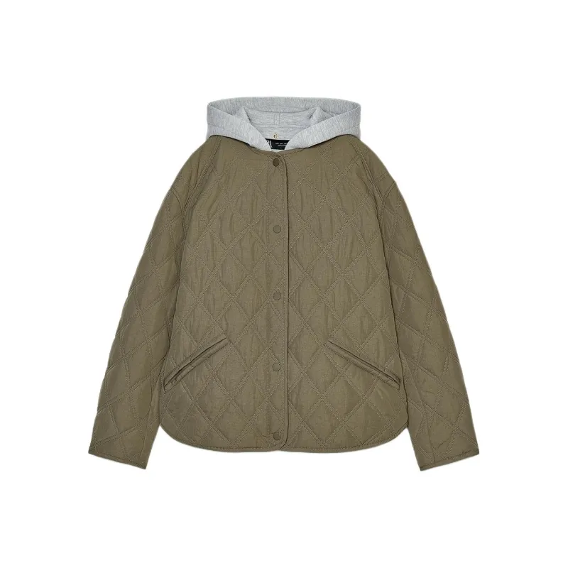 ZARA Puffer Jacket Women's Khaki-0