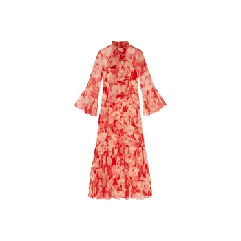 GUCCI FW21 Long Sleeved Dress Women's Red