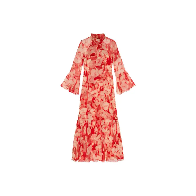 GUCCI FW21 Long Sleeved Dress Women's Red-0