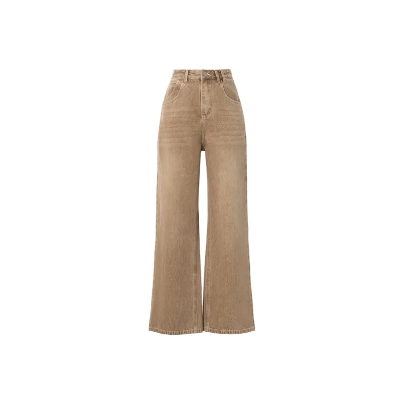 SOON FLOWER Spring Jeans Women's Khaki-0