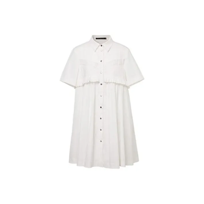 LOFT SHINE SS22 Shirts Skirt Dress White-0