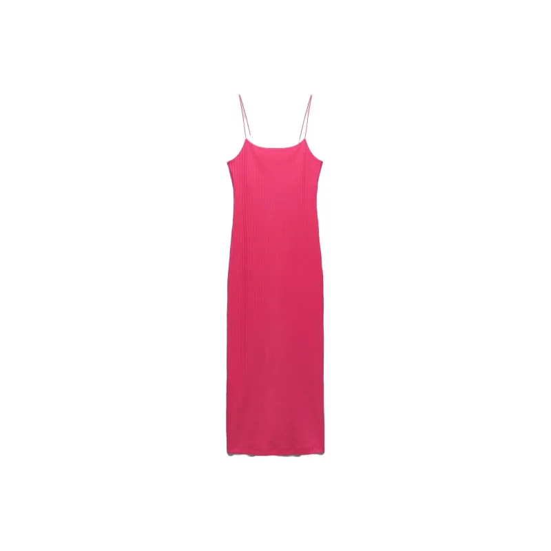 ZARA Slip Dresses Women's Dark Purple Red-0