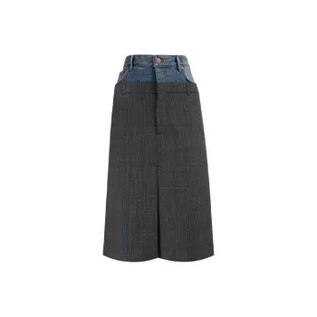 Balenciaga Casual Long Skirt Women's Gray
