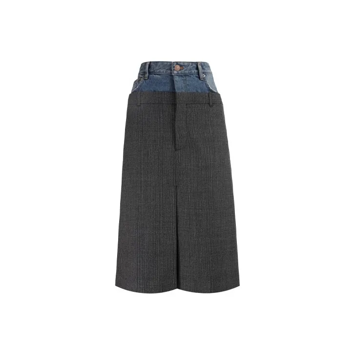 Balenciaga Casual Long Skirt Women's Gray-0