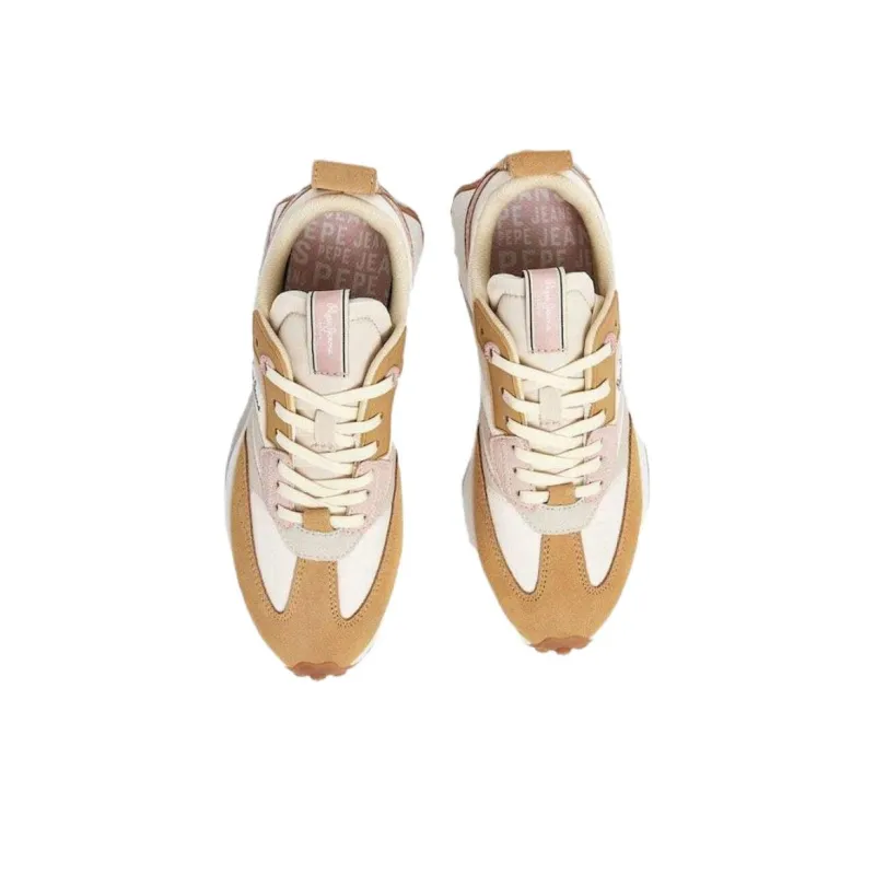Pepe Jeans LUCKY PRINT Low Top Casual Shoes Women's Light Beige-2