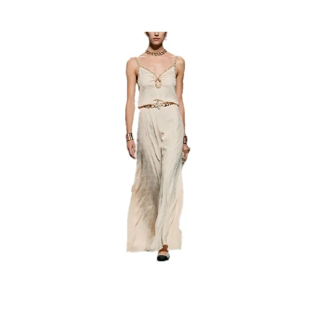 CHANEL Slip Dresses Women's Light Orange-0