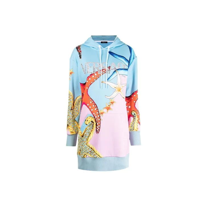 VERSACE Long-Sleeved Dresses Women's Light Blue-0