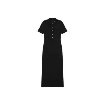 THEORY Admiral Crepe Military Midi Dress