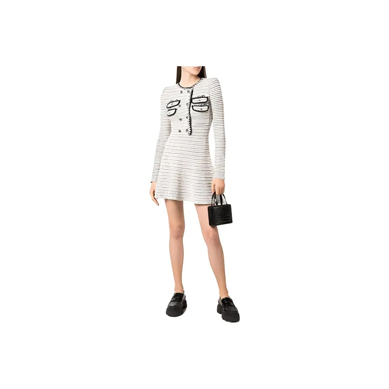 Self portrait Long Sleeved Dresses Women's White-0