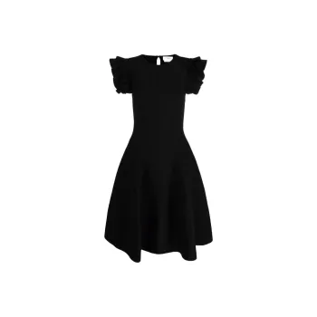 Alexander McQueen Short Sleeved Dresses Women's Black
