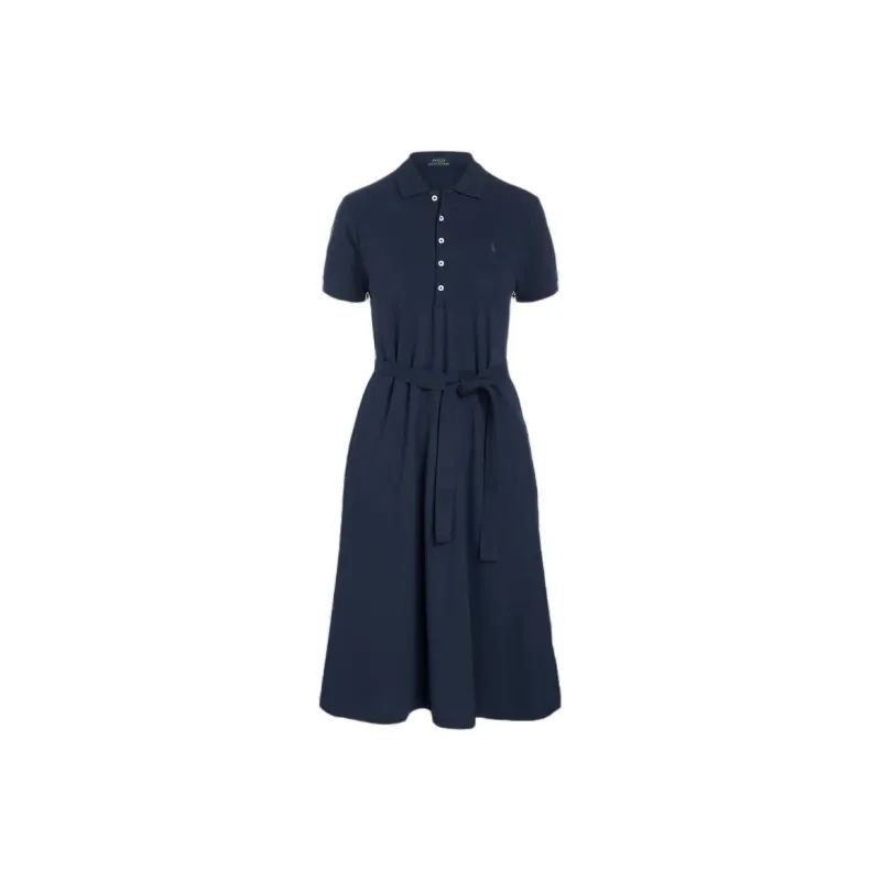 Polo Ralph Lauren SS22 Short Sleeved Dresses Women's Dark Blue-0
