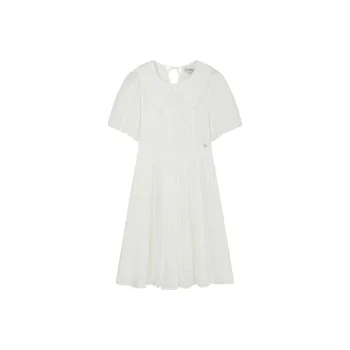 Teenie Weenie Short Sleeved Dresses Women's Ivory White