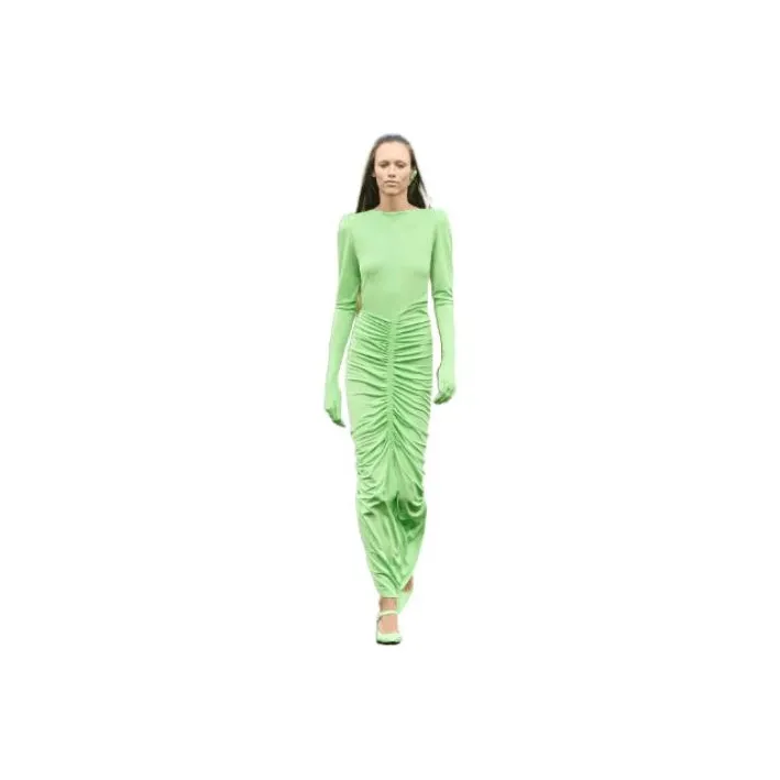 Givenchy Long-Sleeved Dresses Women's Green-0