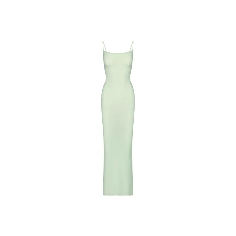 skims Women's Soft Lounge Long Slip Dress Onyx-0