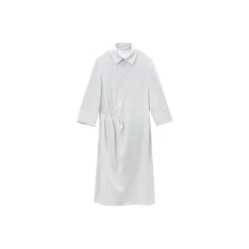 OVV Long Sleeved Dresses Women's Silver Solid Color 03