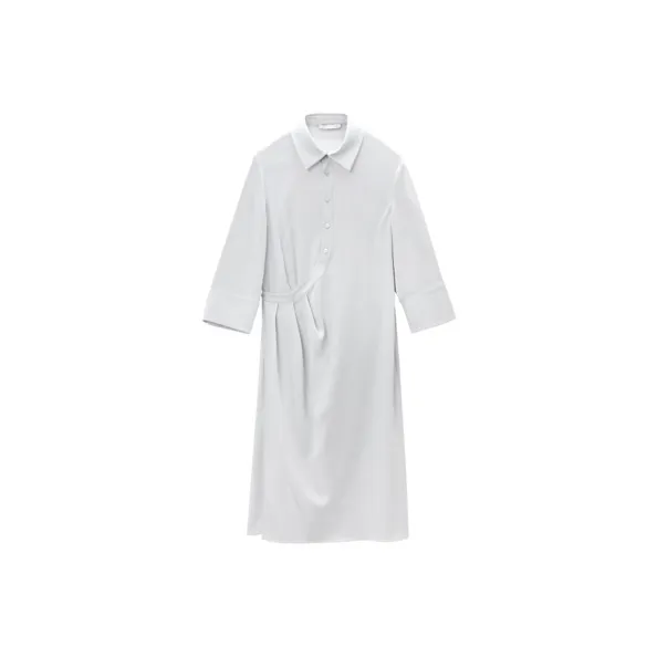 OVV Long Sleeved Dresses Women's Silver Solid Color 03-0