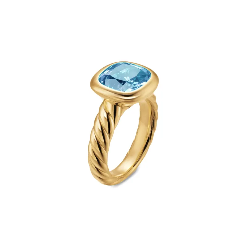 David Yurman 18K Yellow Gold Dy Mercer® Topaz Ring-2
