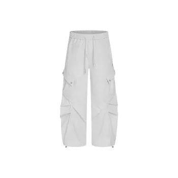 YUZHAOLIN Trendy Brand Large Pocket Pleated Sports Straight Fit Pants Unisex