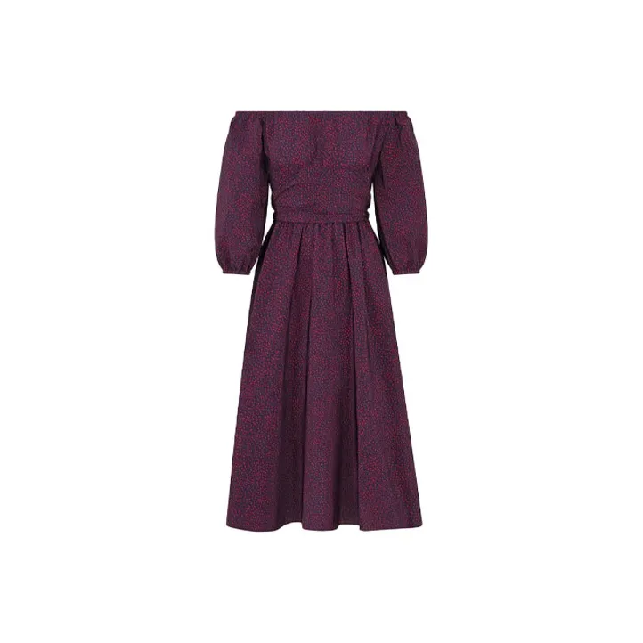 DIOR Quarterly New Products Long-Sleeved Dresses Women's Purple-0