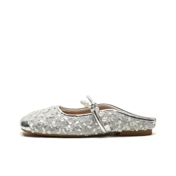 KATHRYN WILSON Rubber Sole Sequins Closed Toe Slippers Women's