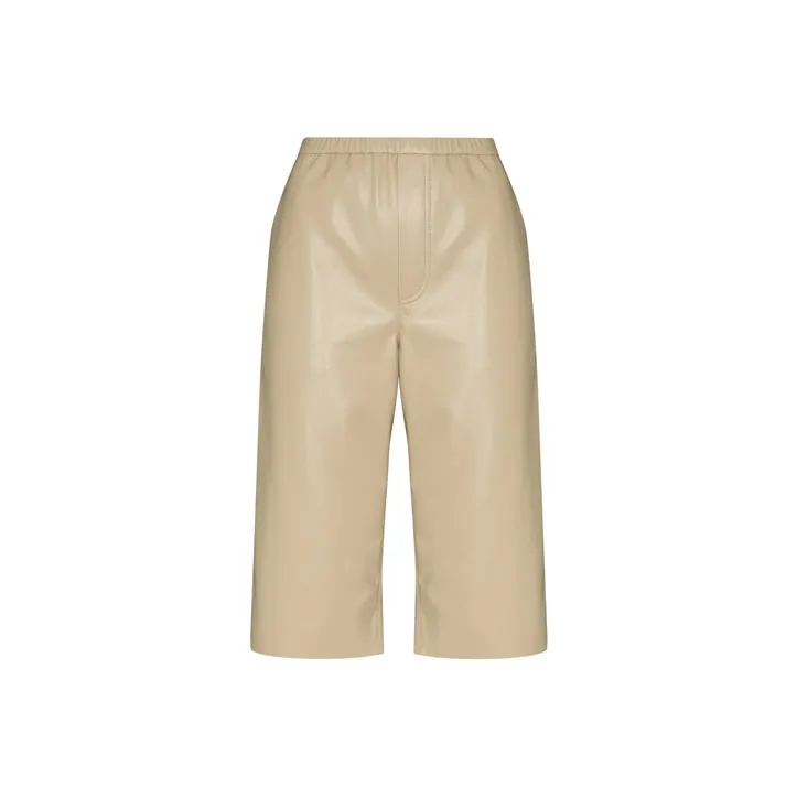 NANUSHKA Wendel Faux-leather Knee-length Shorts-0