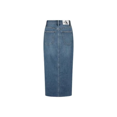 Calvin Klein Denim Long Skirts Women's Denim Blue