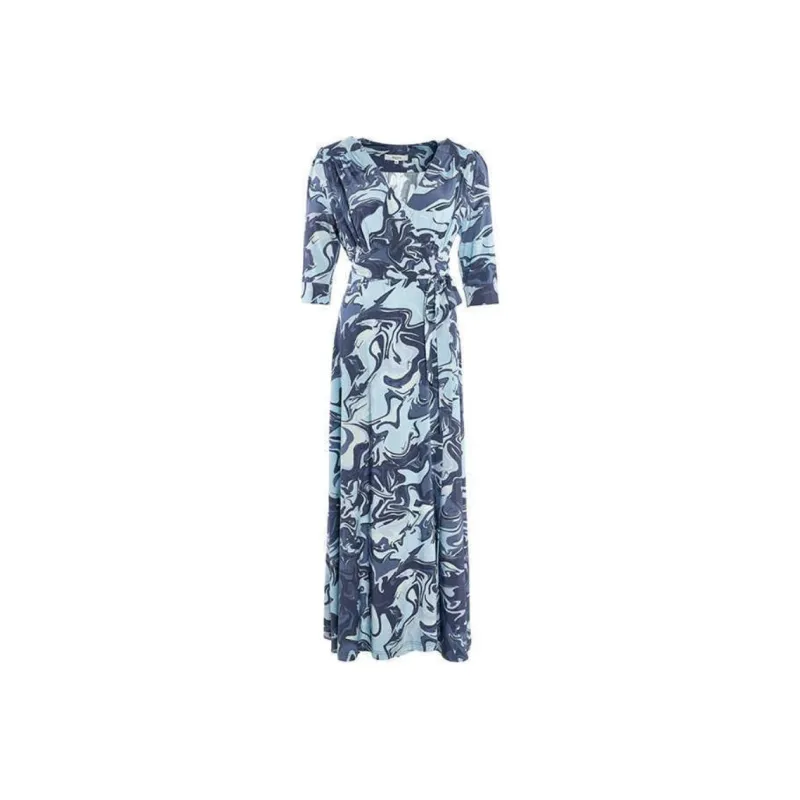 BESIONIA SS24 Short Sleeved Dress Women's Blue-0