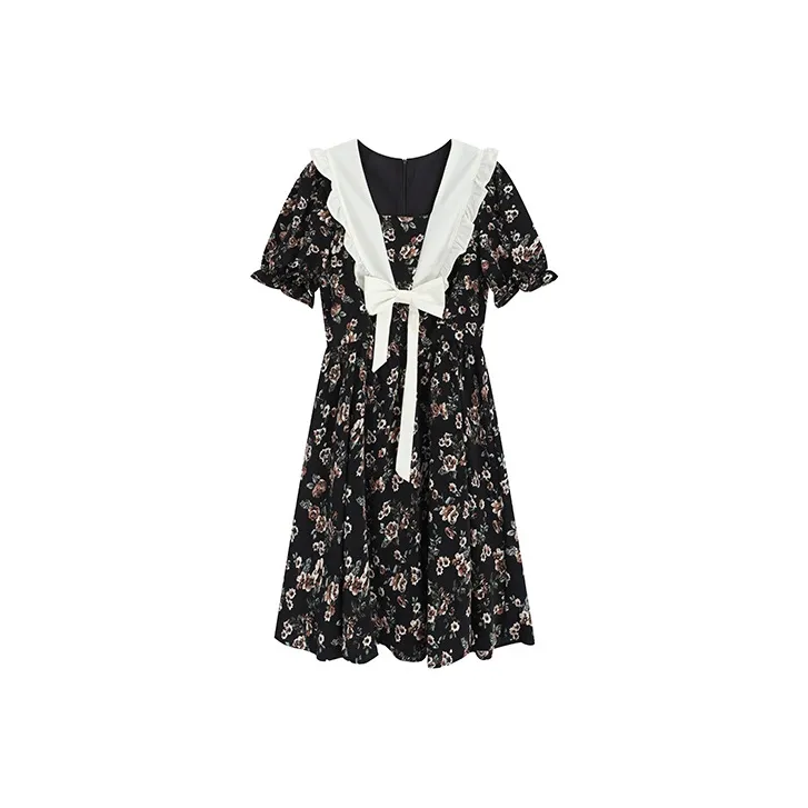 Garbege Short Sleeved Dresses Women's-0