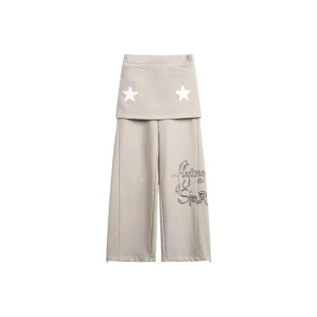 JIKOO Casual Pants Women's Floral Khaki