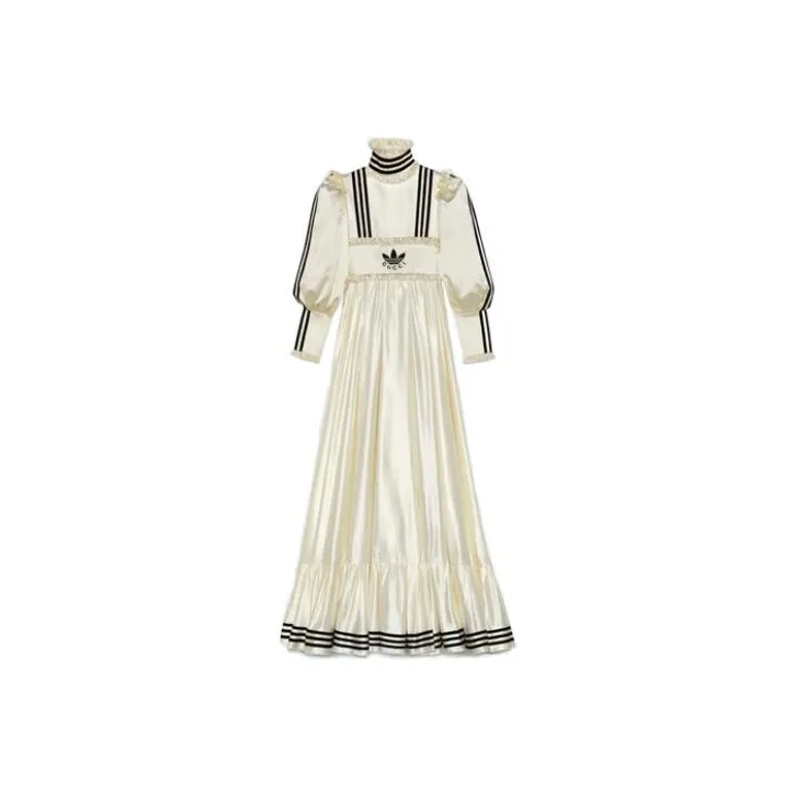 GUCCI x Adidas GUCCI X ADIDAS Collaboration FW22 Long Sleeved Dresses Women's White-0