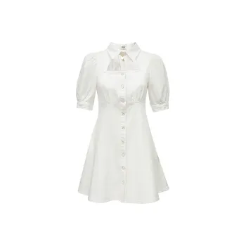 ONLY Short Sleeved Dresses Women's Raw White